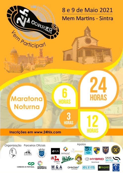 Cartaz de 24 HORAS A CORRER MEM MARTINS 2021