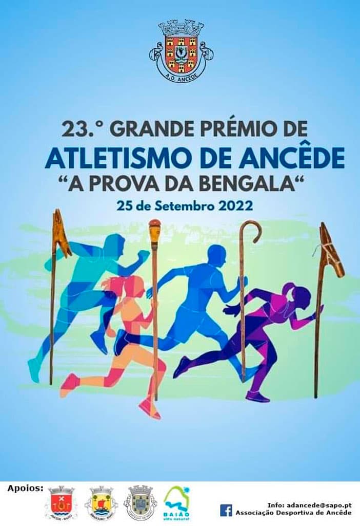 Cartaz de 23º GP Atletismo Ancede - Baião "A prova da Bengala"