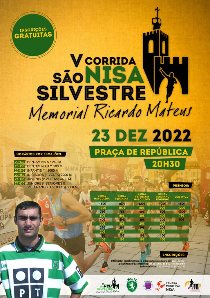 Cartaz de 5.° Corrida São Silvestre de Nisa - Memorial Ricardo Mateus