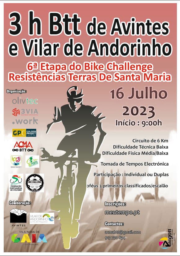 Cartaz de 3H Btt Avintes e Vilar de Andorinho