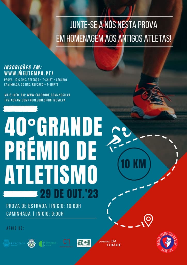 Cartaz de 40º Grande Prémio de Atletismo da Silva
