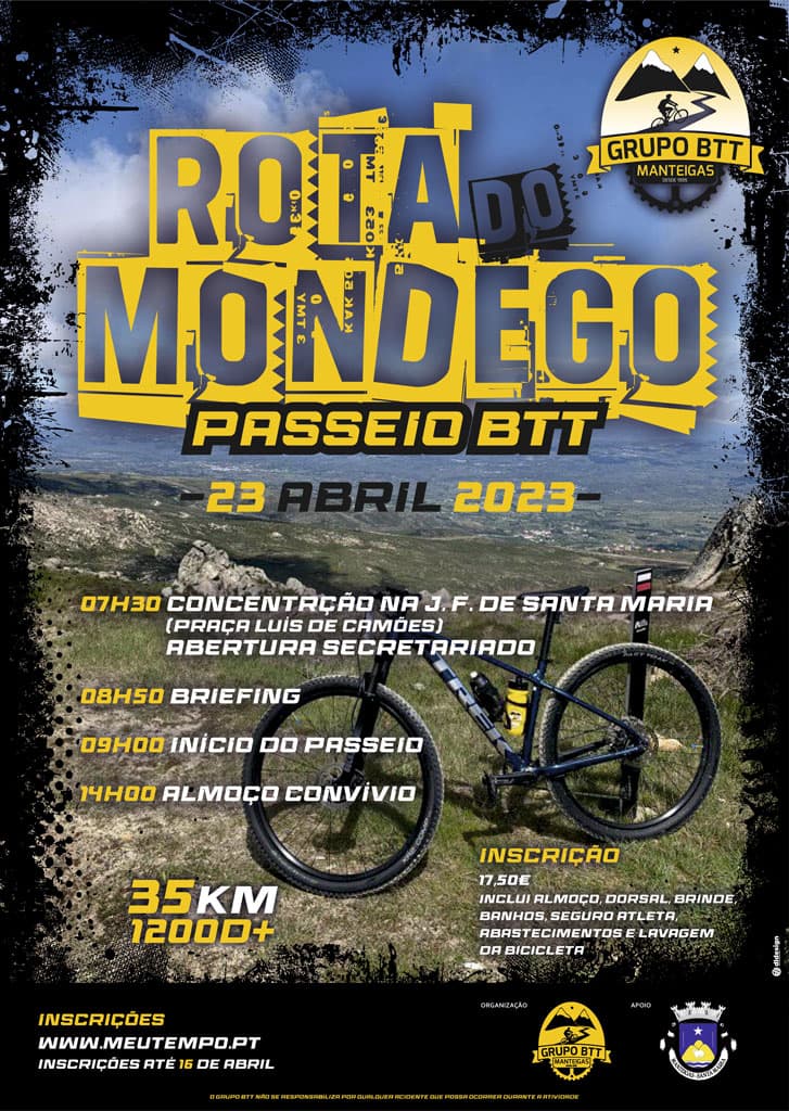 Cartaz de Rota do Mondego Passeio BTT