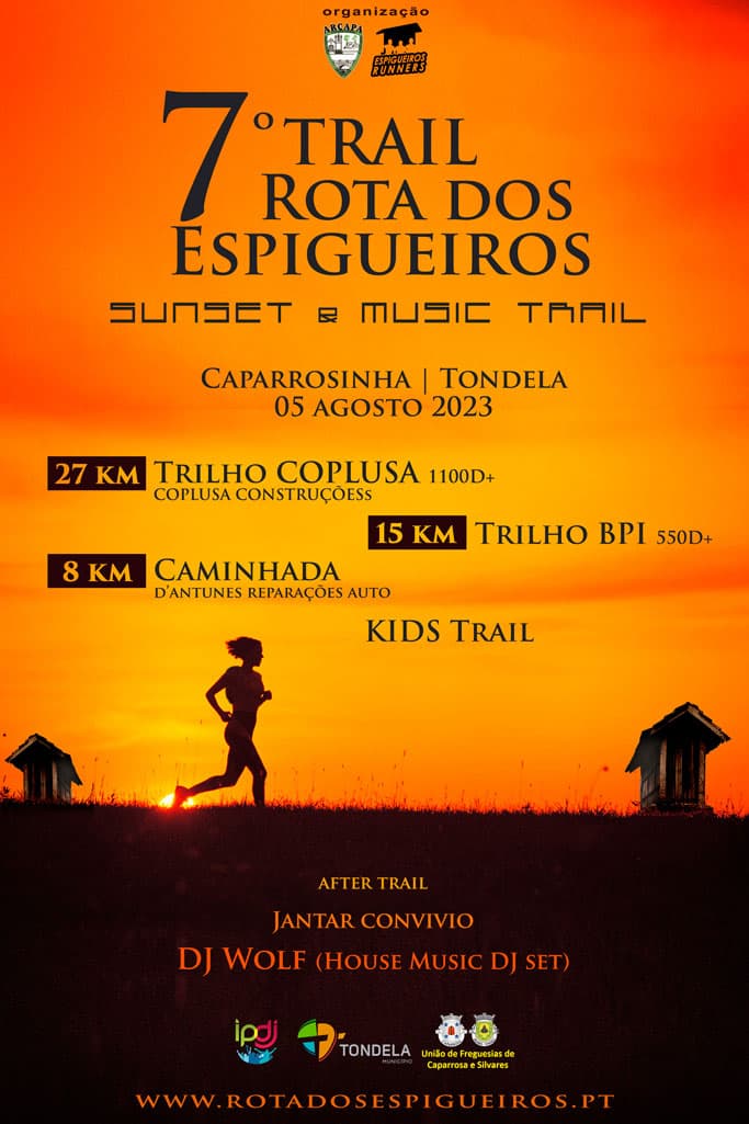 Cartaz de 7.º Trail Rota dos Espigueiros- Sunset & Music Trail