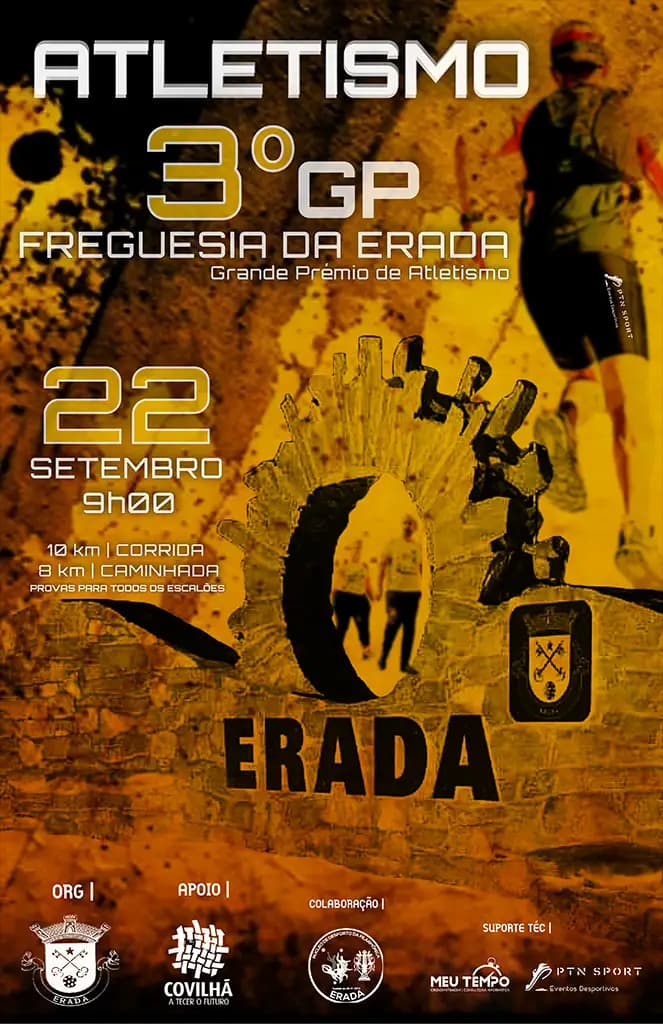 Cartaz de 3º GP DE ATLETISMO "FREGUESIA DA ERADA"