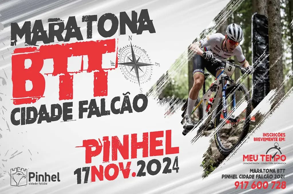 Cartaz de Maratona BTT 2024 Pinhel Cidade Falcão
