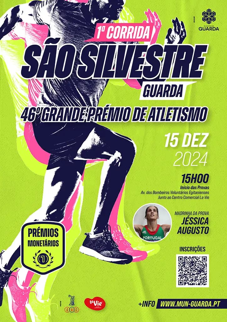 Cartaz de 1ª São Silvestre / 46º GP Atletismo Cidade da Guarda