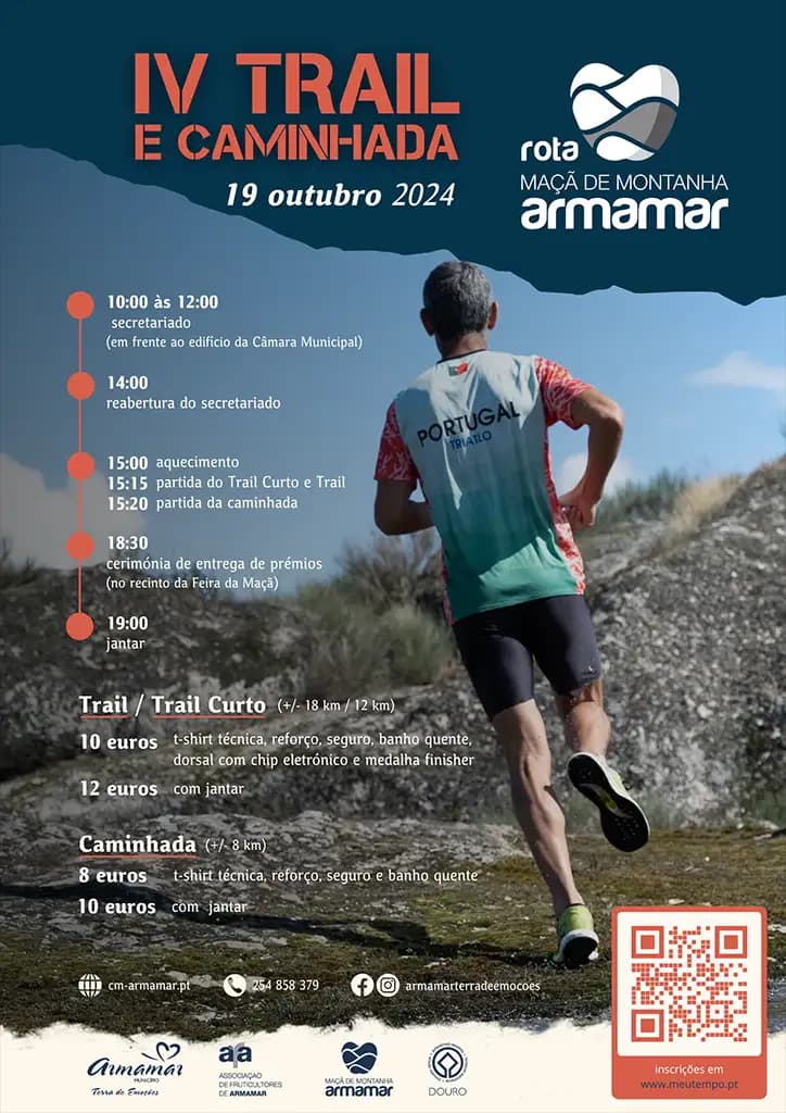 Cartaz de IV Trail e Caminhada Rota da Maçã de Montanha