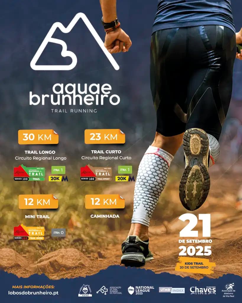 Cartaz de Aquae Brunheiro Trail Running 2025