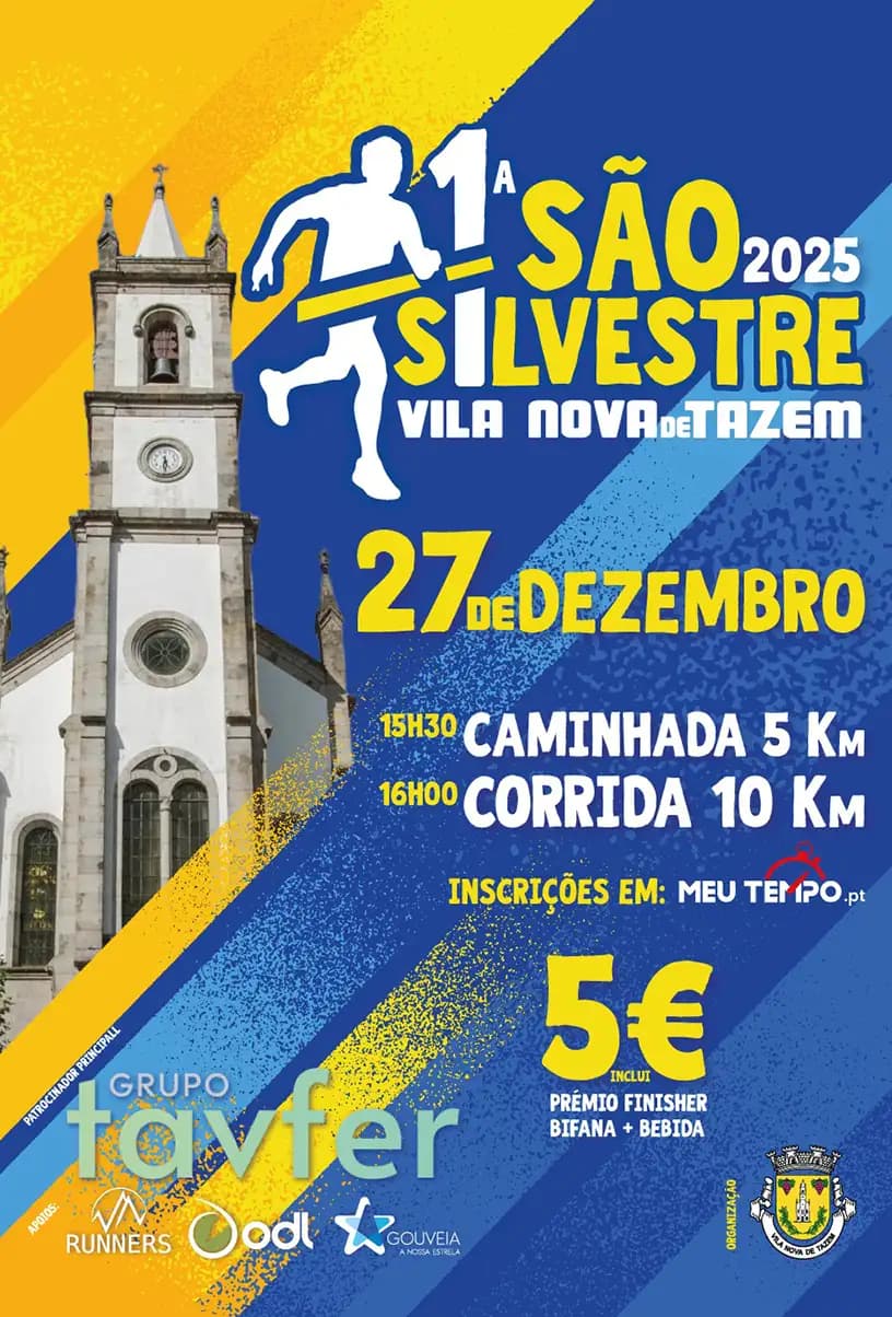 Cartaz de 1ª São Silvestre de Vila Nova de Tazem