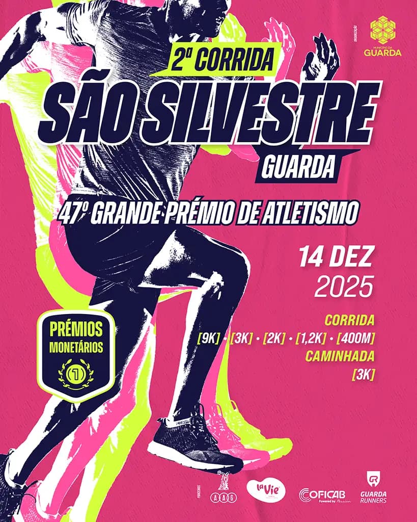 Cartaz de 2ª São Silvestre / 47º GP Atletismo Cidade da Guarda
