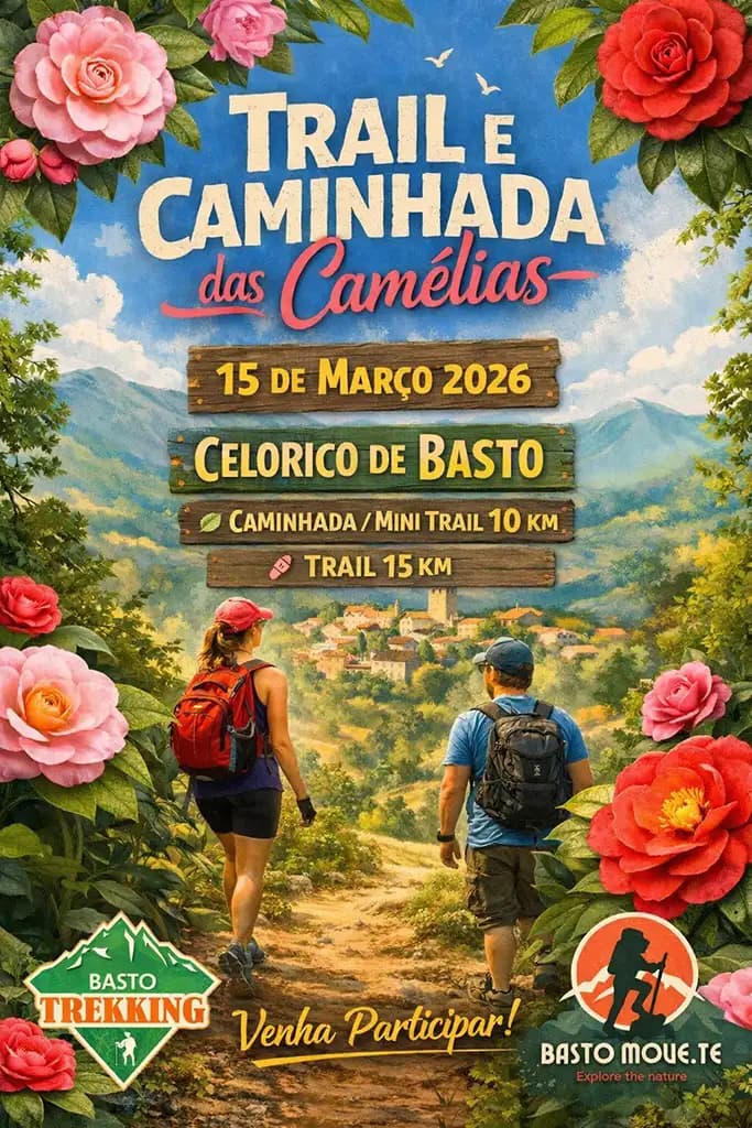 Cartaz de XVI Caminhada e Trail das Camélias