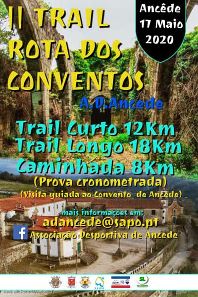 Cartaz de TRAIL ROTA DOS CONVENTOS – ANCEDE (BAIÃO)