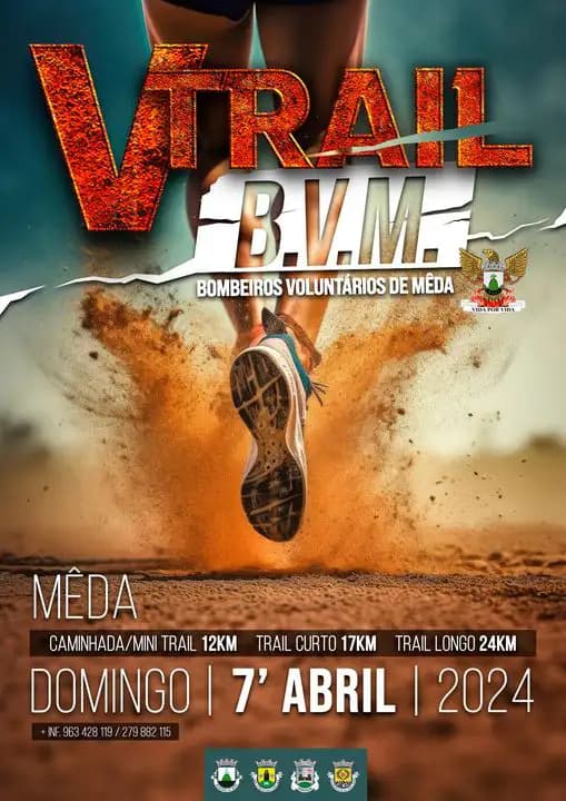 Cartaz de V Trail Bombeiros Voluntários de Mêda