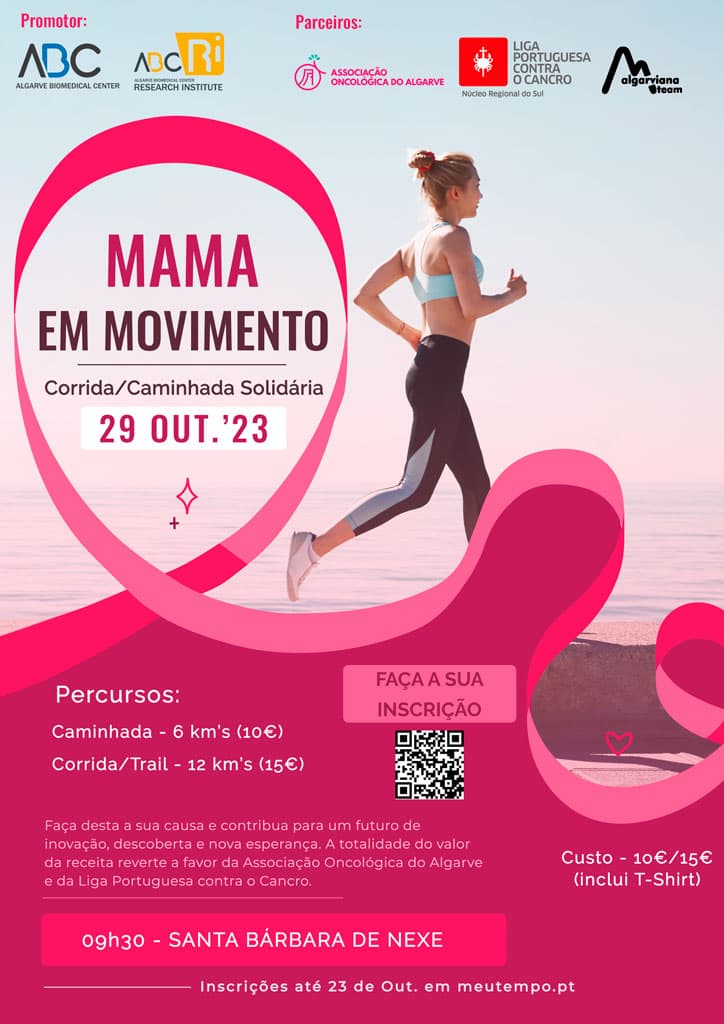 Cartaz de 2ª Corrida/Caminhada Solidária ‘Mama em Movimento’
