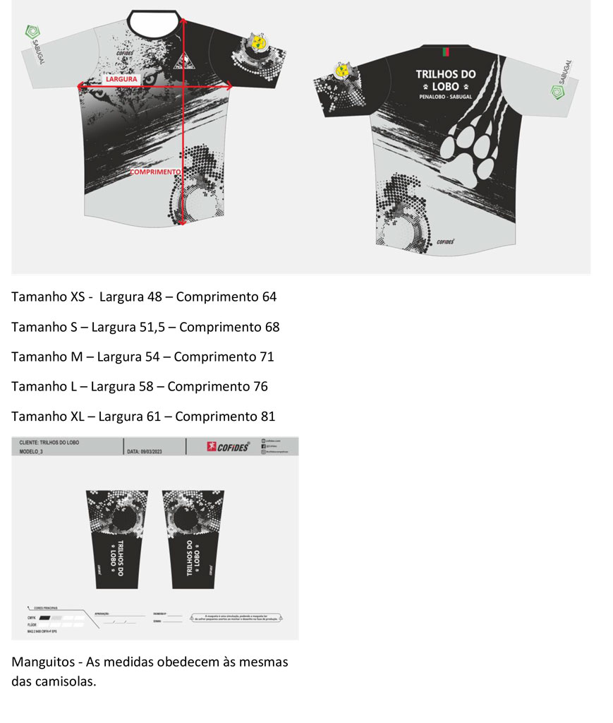 Tamanho Tshirt